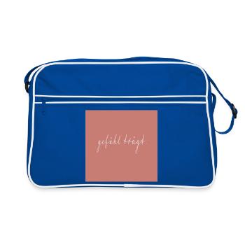 gefühl trägt Typografie Poster Spruch - Retro Tasche - Blau/Weiß - Vorne