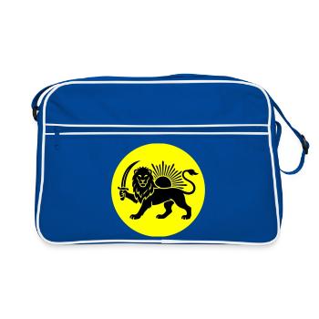 Lion Perse Symbole Iran - Sac Retro - bleu/blanc - Devant