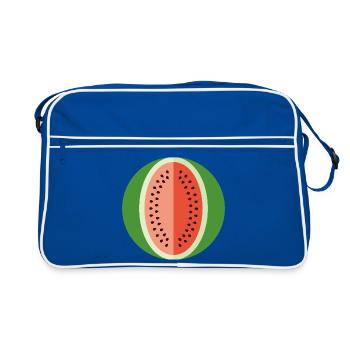 watermelon - Retro Bag - blue/white - Front