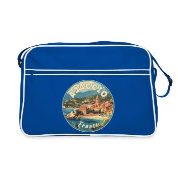 Explore Ajaccio In France Mediterranean Paradise - Retro Bag - blue/white - Front