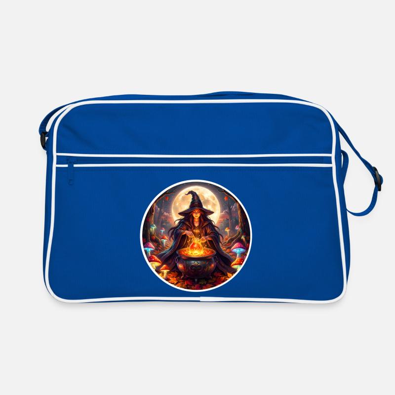 Moonlit Witch Cauldron Magic Retro Bag