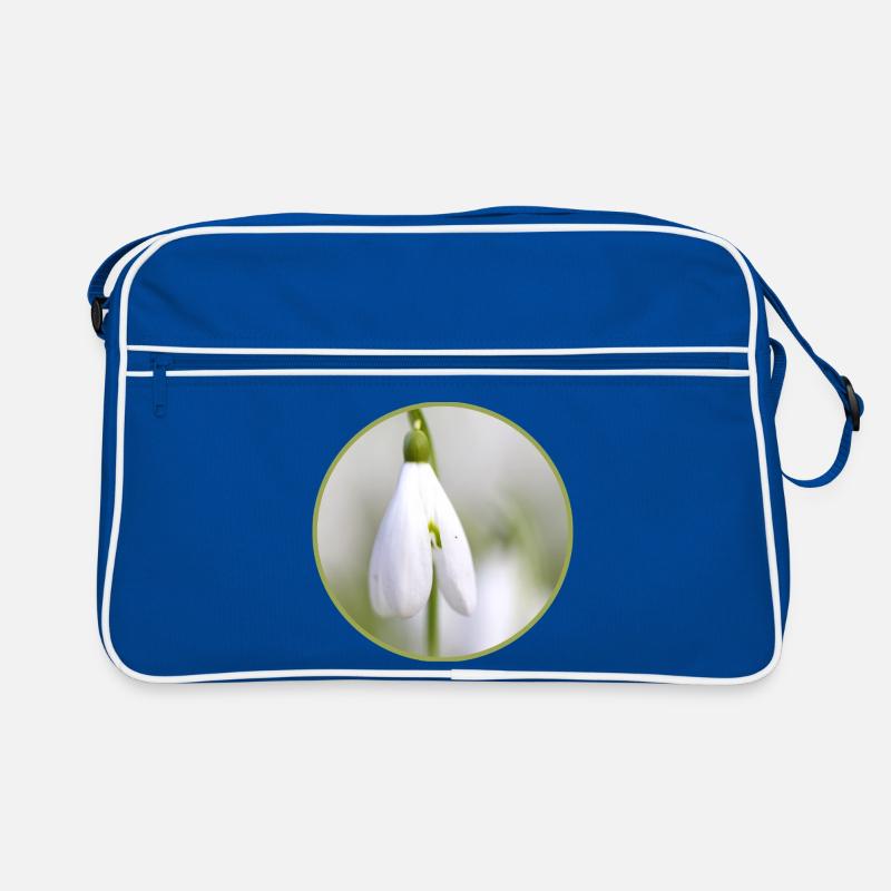 Snowdrop Blossom White Bloom Early Bloomer Retro Bag