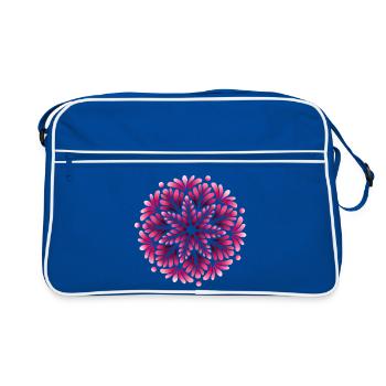 Mandala de l’Ombre de la Baie Mystique - Sac Retro - bleu/blanc - Devant