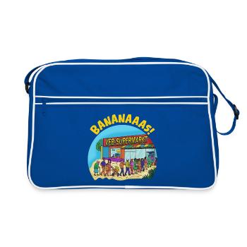 Banananaas VEB-Supermarkt. - Retro Tasche - Blau/Weiß - Vorne