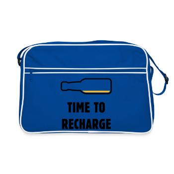 Time To Recharge (Beer / Beer / POS 2C) - Retro Bag - blue/white - Front