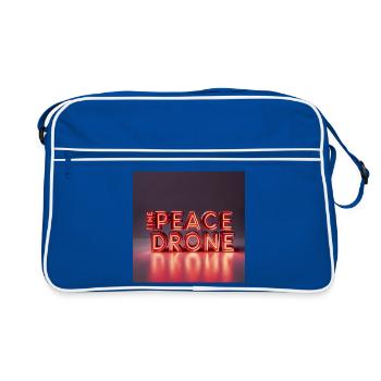 Peace Drone Neon Sign - Retro Bag - blue/white - Front