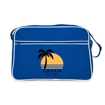 Sunset Palm Beach Silhouette - Sac Retro - bleu/blanc - Devant
