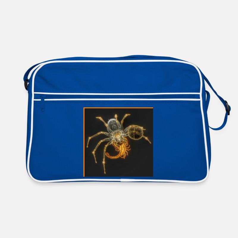 Neon-Spinne mit funky Tails Retro Tasche