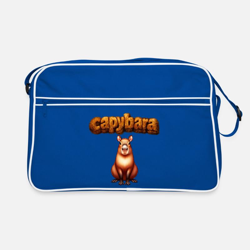 Haarige Kapybara-Kunst Retro Tasche
