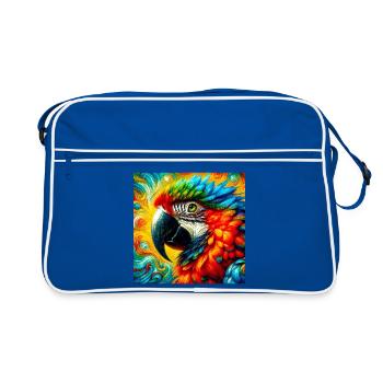 perroquet - Sac Retro - bleu/blanc - Devant