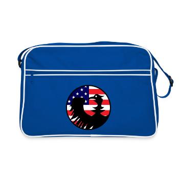 Eagle Flag USA Silhouette - Retro Bag - blue/white - Front