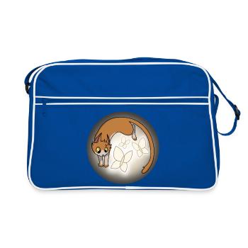 Moustaches de lumière - Sac Retro - bleu/blanc - Devant