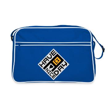 Have A Nice Day Funny Sarcastic Saying Cute - Retro Bag - blue/white - Front