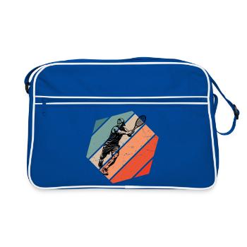 Idée cadeau pour un tennis avec tennis - Sac Retro - bleu/blanc - Devant