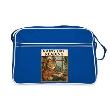 Récolte de chats sous une pluie - Sac Retro - bleu/blanc - Devant