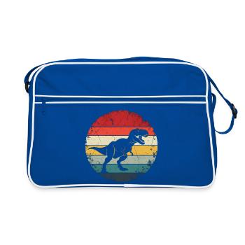 Dinosaur Gift - Retro Dinosaur Dino Dinosaur - Retro Bag - blue/white - Front