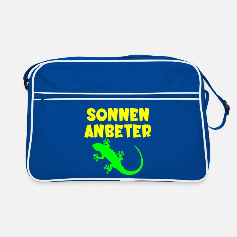 Sonnenanbeter Eidechse - Sommer Sonne Retro Tasche