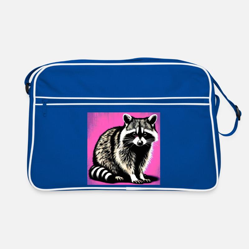 Waschbär Retro Tasche