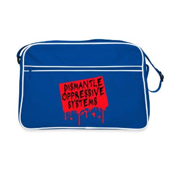 Déclaration d’activisme pour démanteler les systèmes oppressifs - Sac Retro - bleu/blanc - Devant