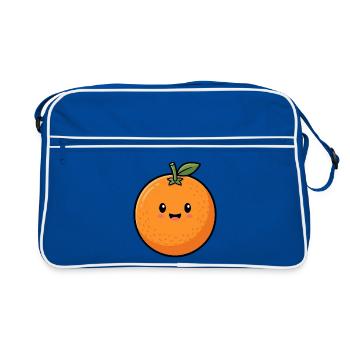 Mignon Orange - Motif de fruits sucrés été 2026 - Sac Retro - bleu/blanc - Devant