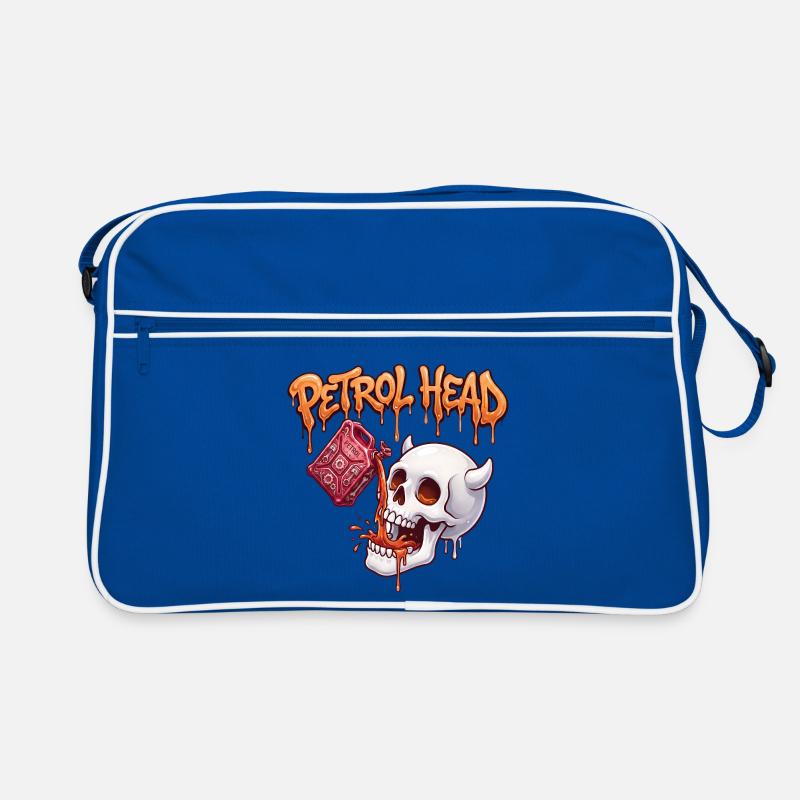 Petrol Head Skull Retro Bag