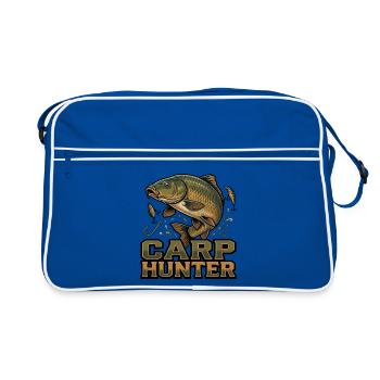 Karp Hunter – graphismes détaillés de chasse au poisson - Sac Retro - bleu/blanc - Devant