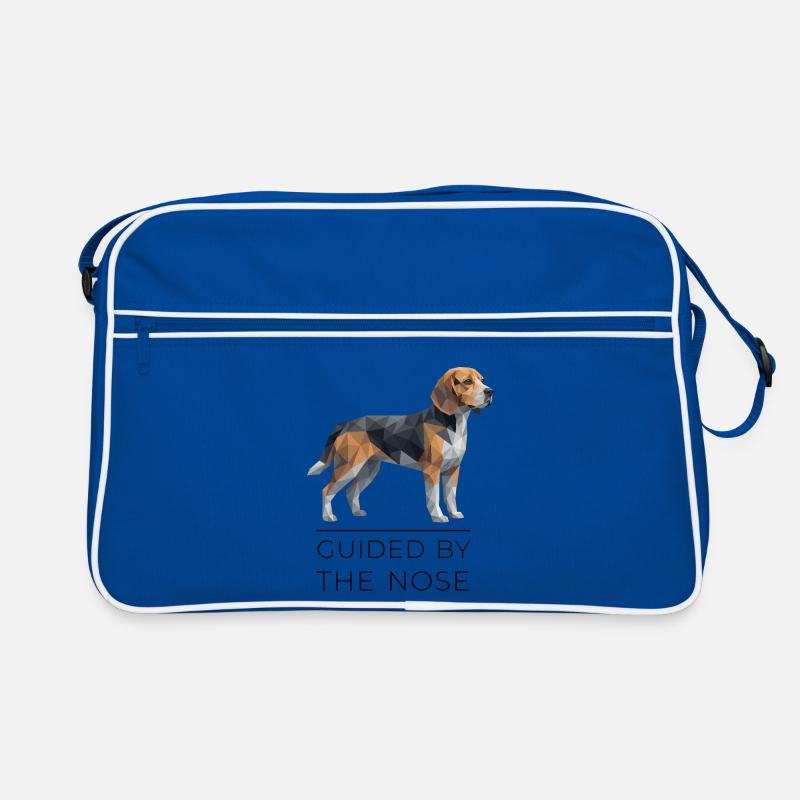 Beagle Low-Poly Art - Guided by the nose Retro Tasche