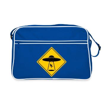 Beware of UFOs - Retro Bag - blue/white - Front
