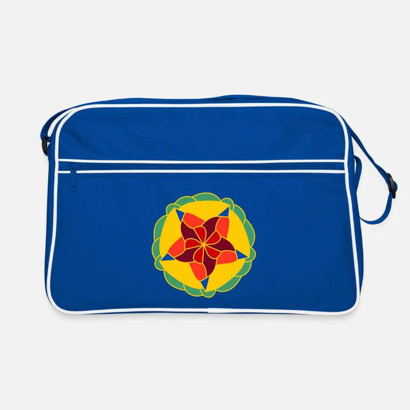 Geometrisch Helles Mandala Retro Tasche