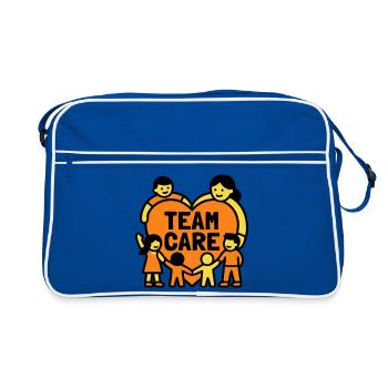 Team Care Heart Kita Coat of Arms - Retro Bag - blue/white - Front