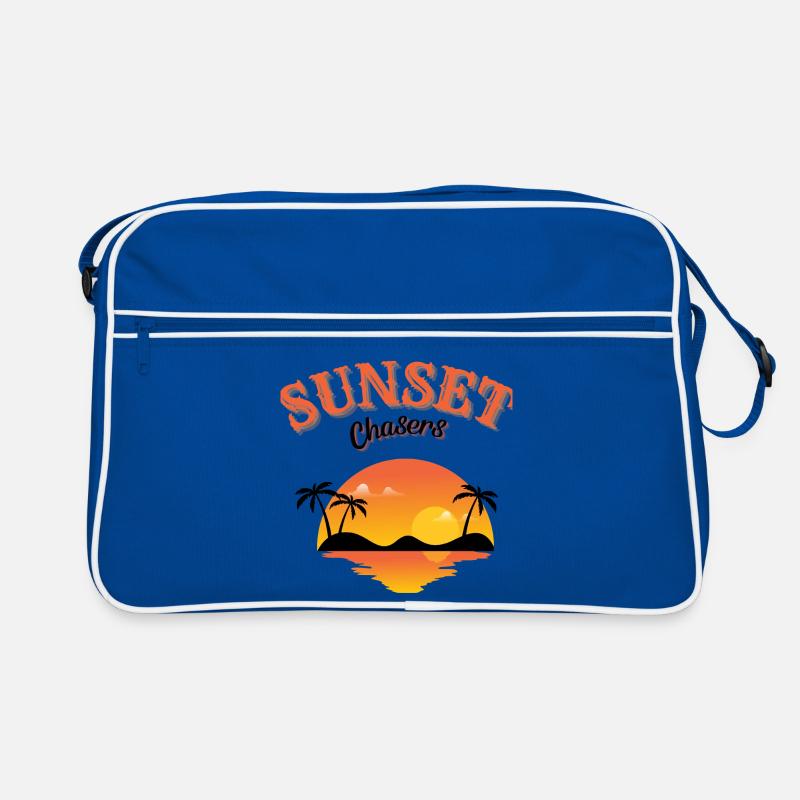 Sunset Chasers Tropische Abendstimmung Retro Tasche
