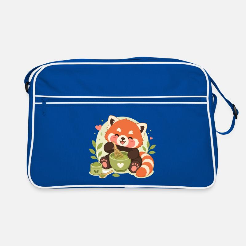 roter Panda Matcha Liebe Retro Tasche