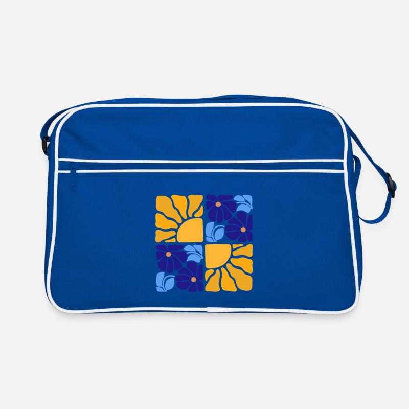 70s Retro Flowers & Sun Design Retro Bag