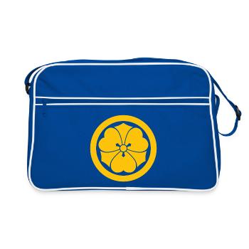 Oriental Yellow Blue Sakai Japan Mon Art - Retro Bag - blue/white - Front