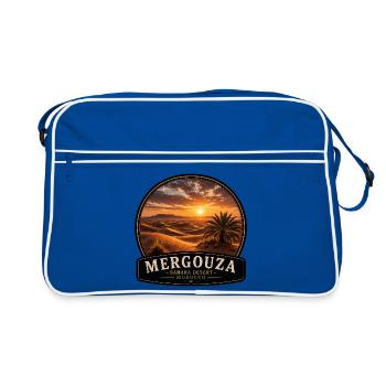 Sahara Desert Morocco Sunset Mergouza - Retro Bag - blue/white - Front