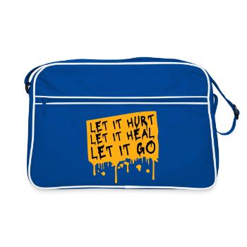 Let It Hurt Let It Heal Let It Go Inspirational - Retro Bag - blue/white - Front