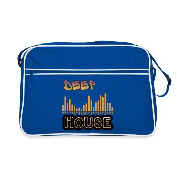 Maison profonde. - Sac Retro - bleu/blanc - Devant