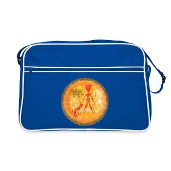 Silhouette indigène du soleil - Sac Retro - bleu/blanc - Devant