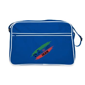 Iran Football Maillot Supporter Iran Soccer Foot - Sac Retro - bleu/blanc - Devant