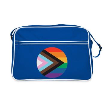 Drapeau de la fierté inclusive - Sac Retro - bleu/blanc - Devant