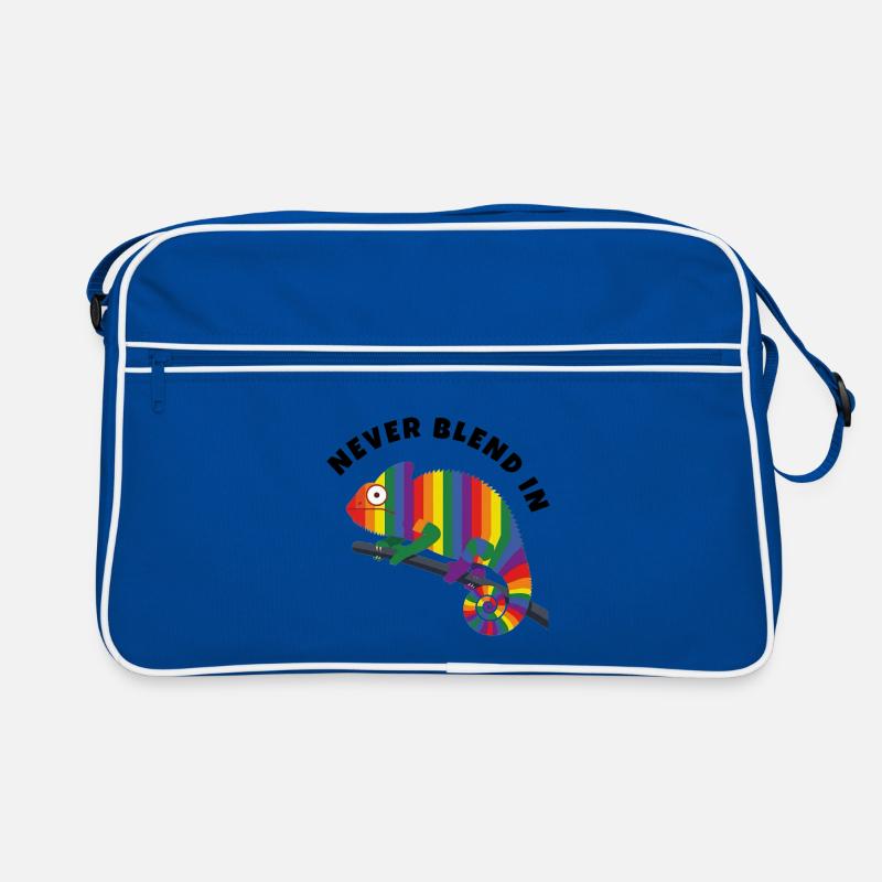 Regenbogen-Chamäleon-Pride-Monat Retro Tasche