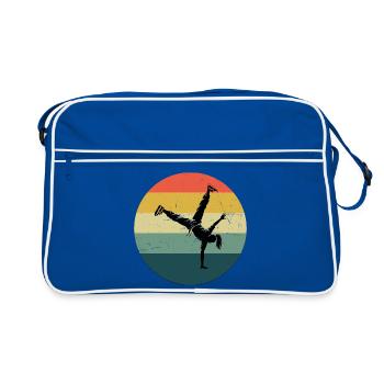 Idée cadeau pour un fan de danse avec hip-hop - Sac Retro - bleu/blanc - Devant