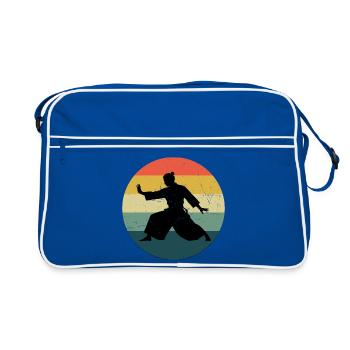 Cadeau d’autodéfense pour un élève d’Aïkido - Sac Retro - bleu/blanc - Devant