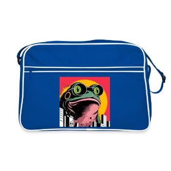 Ville de Frog Popart - Sac Retro - bleu/blanc - Devant