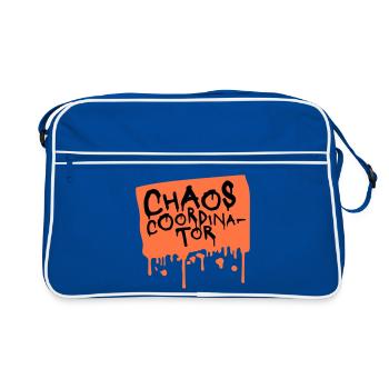 Chaos Coordinator Funny Title Parents Teacher Logo - Retro Bag - blue/white - Front
