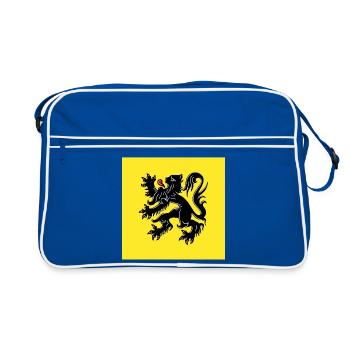 Zeig deine Farben – Flandern - Retro Tasche - Blau/Weiß - Vorne