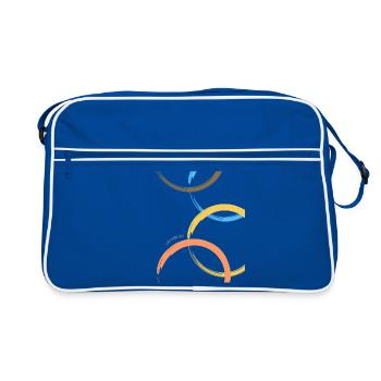 Colored Circles On the Road - Retro Bag - blue/white - Front