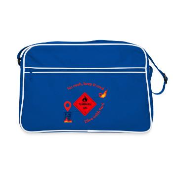 No Rush Keep It Cool - Driver Humor - Retro Bag - blue/white - Front