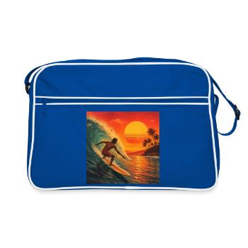 Sunset Surf Odyssey - Retro Bag - blue/white - Front
