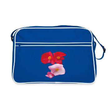 Red_-_Pink_Wax_Begonia_Summer_Garden_Flowers - Sac Retro - bleu/blanc - Devant